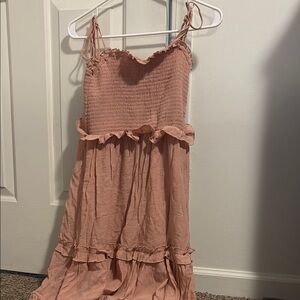 Pink Ruffled Sundress